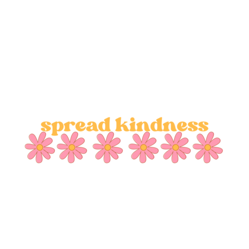 Spread Kindness Kiss Cut Sticker – Retro Daisy Inspirational Decal